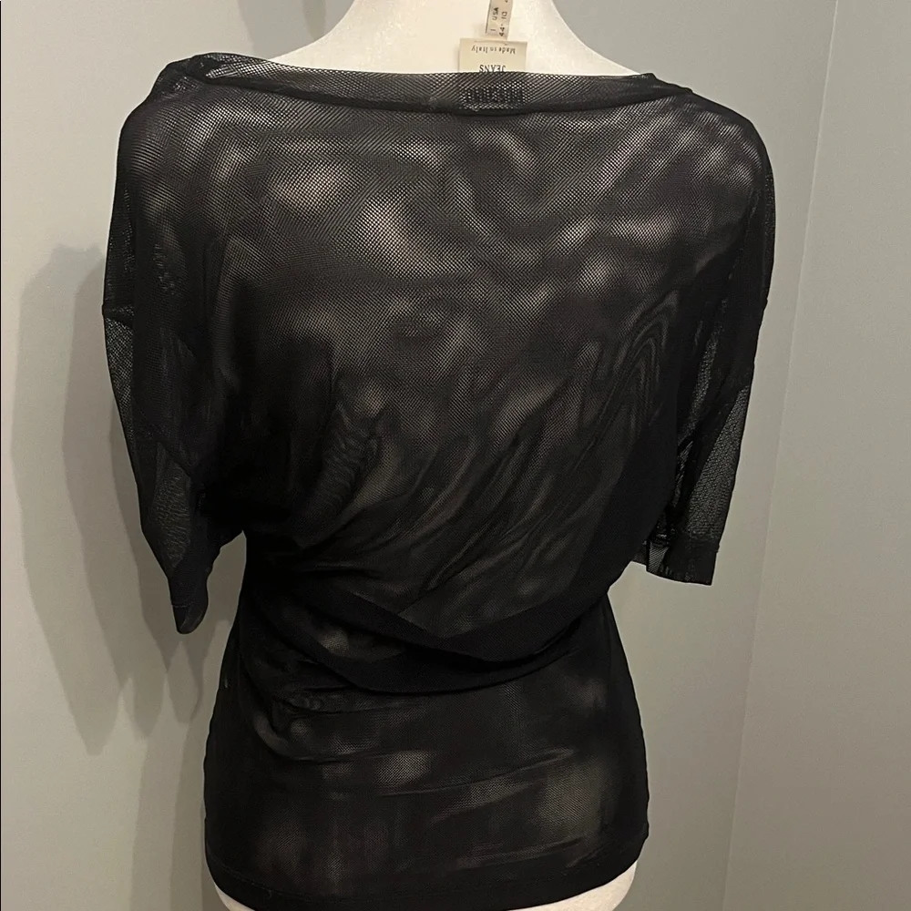 Vintage Moschino Black Sheer Blouse - Picture 3 of 8